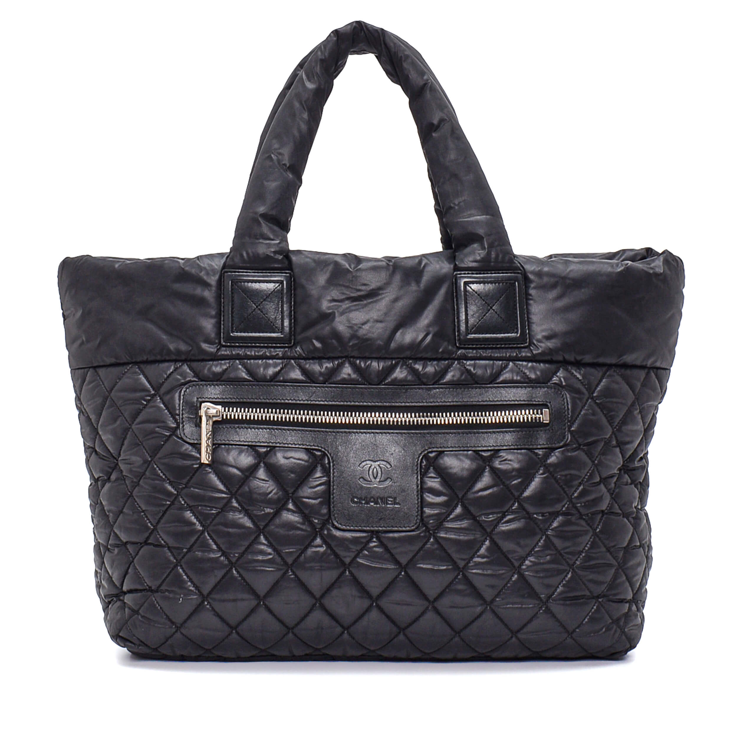 Chanel - Black Quilted Nylon & Leather Cocoon Bag